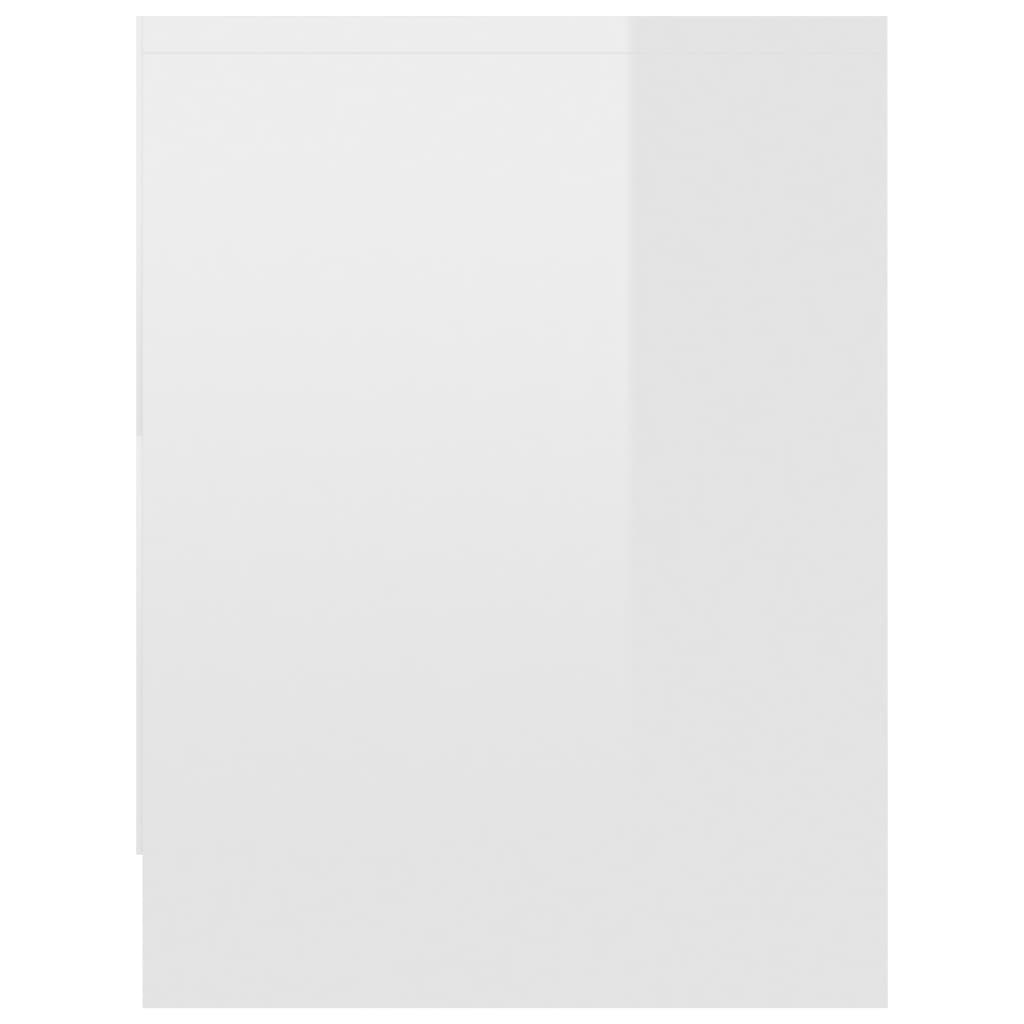 vidaXL Tables de chevet 2 pcs Blanc brillant 40 x 30 x 40 cm Aggloméré