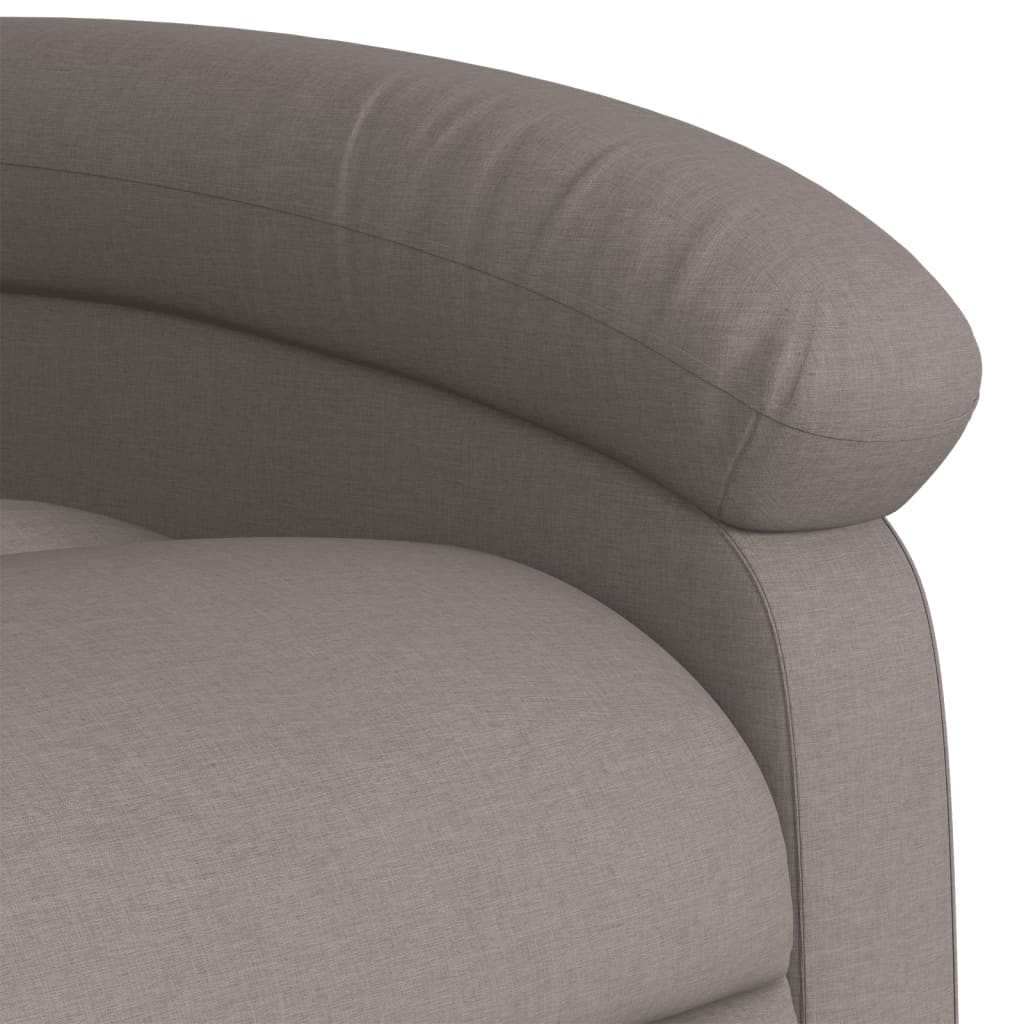 vidaXL Fauteuil de massage inclinable Taupe Tissu