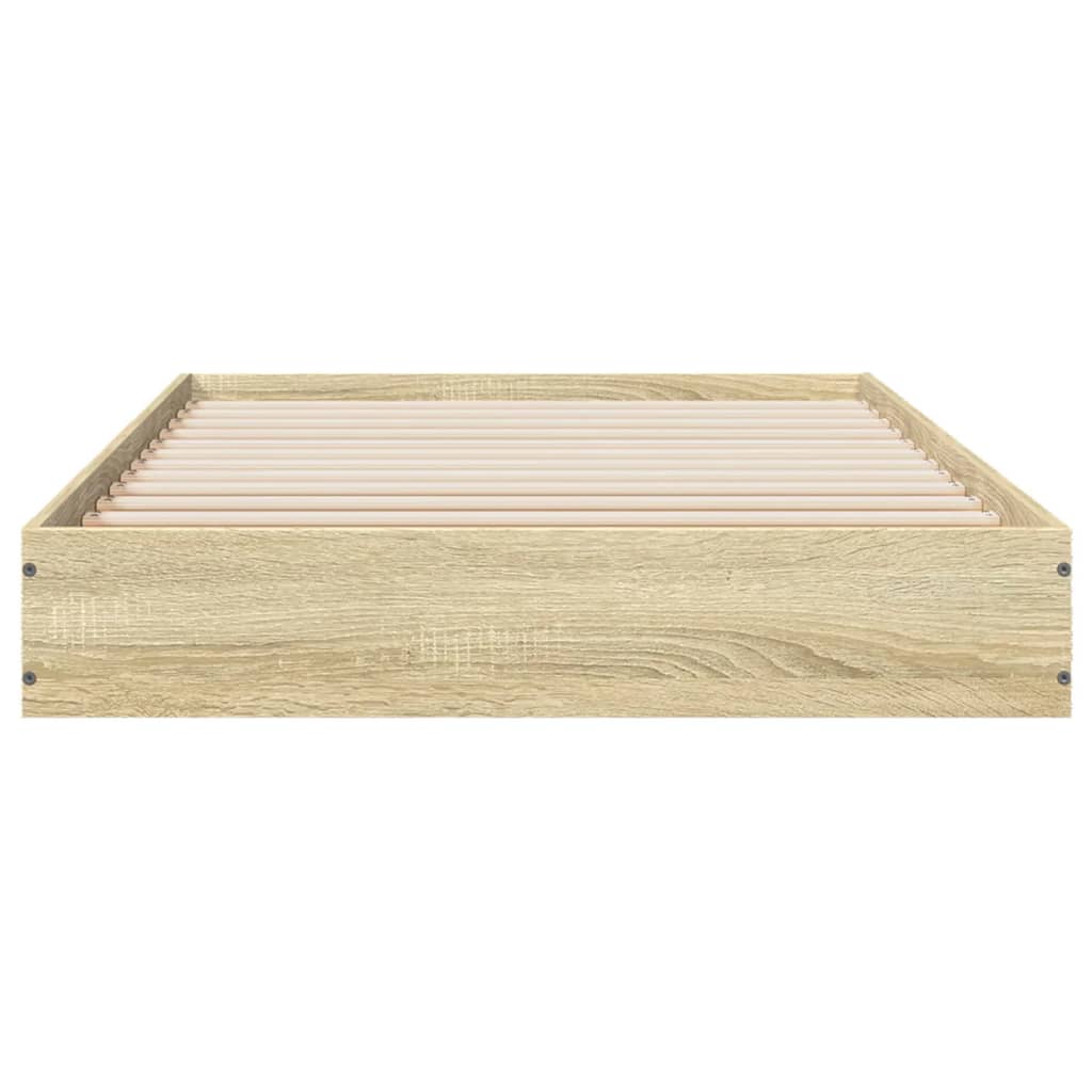 vidaXL Cadre de lit sans matelas chêne sonoma 75x190 cm