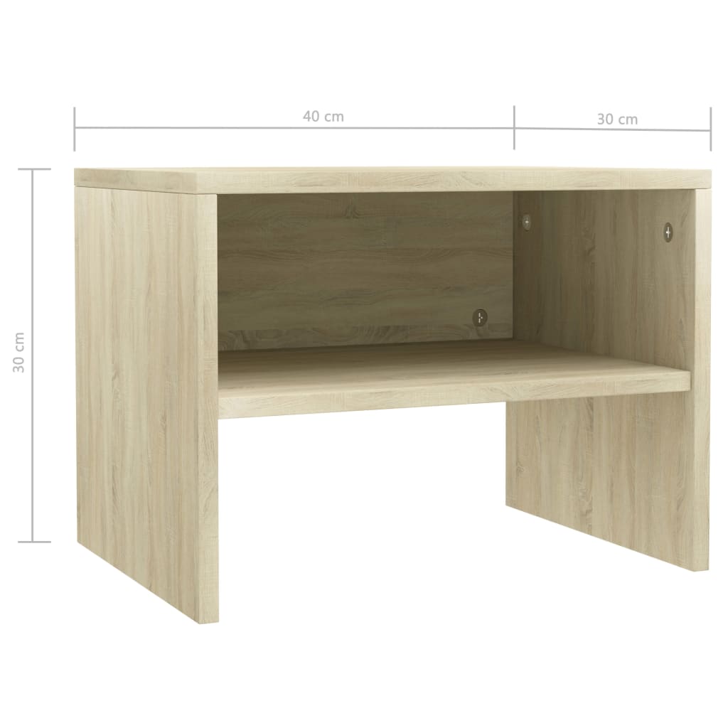 vidaXL Table de chevet chêne sonoma 40x30x30 cm Bois d'ingénierie
