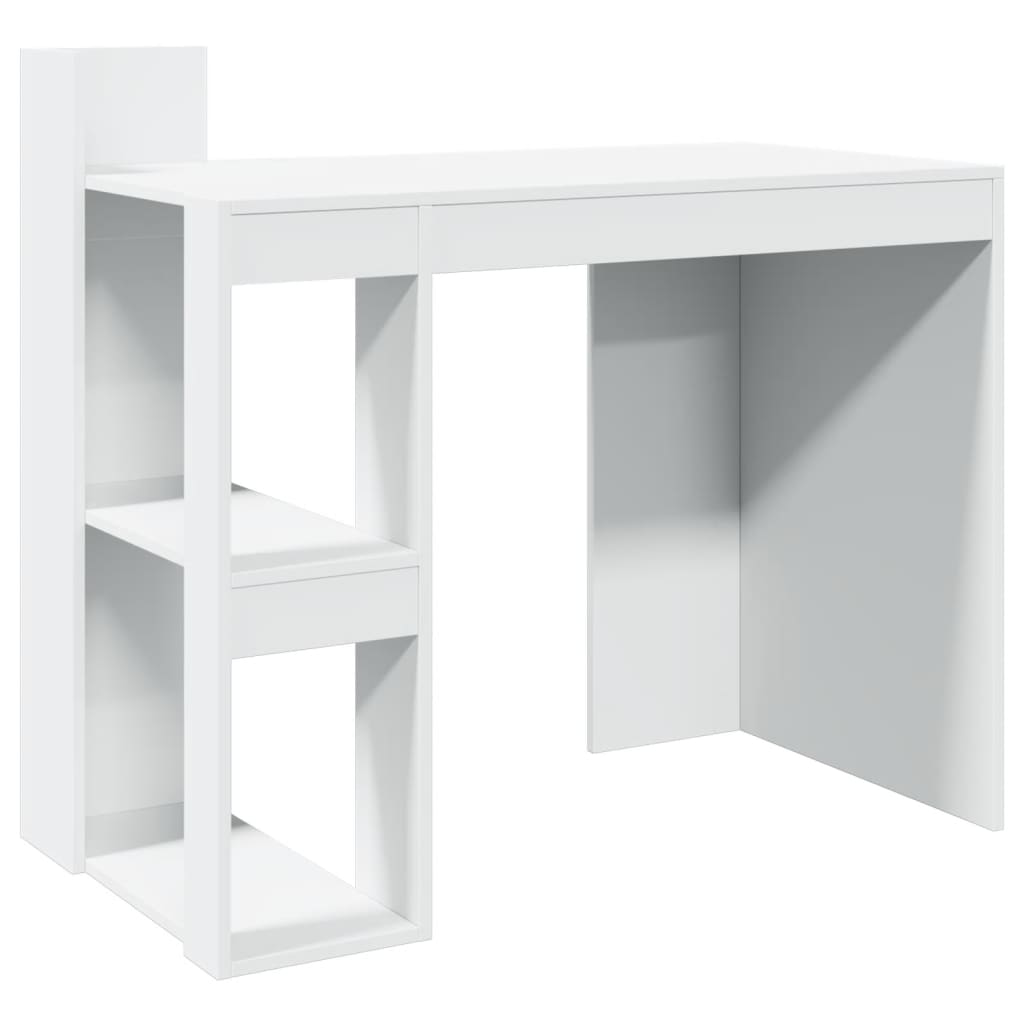 vidaXL Bureau blanc 103,5x56,5x94 cm bois d'ingénierie