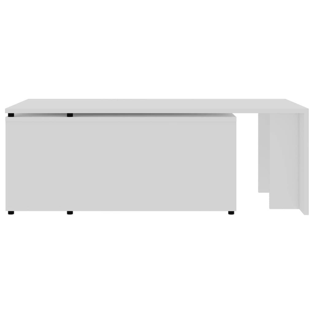 vidaXL Table basse Blanc 150x50x35 cm Bois d'ingénierie