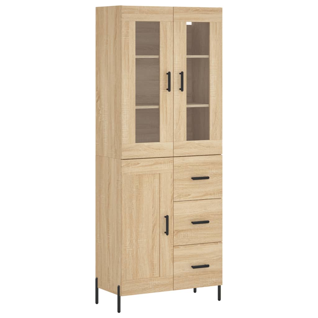 vidaXL Buffet haut Chêne sonoma 69,5x34x180 cm Bois d'ingénierie