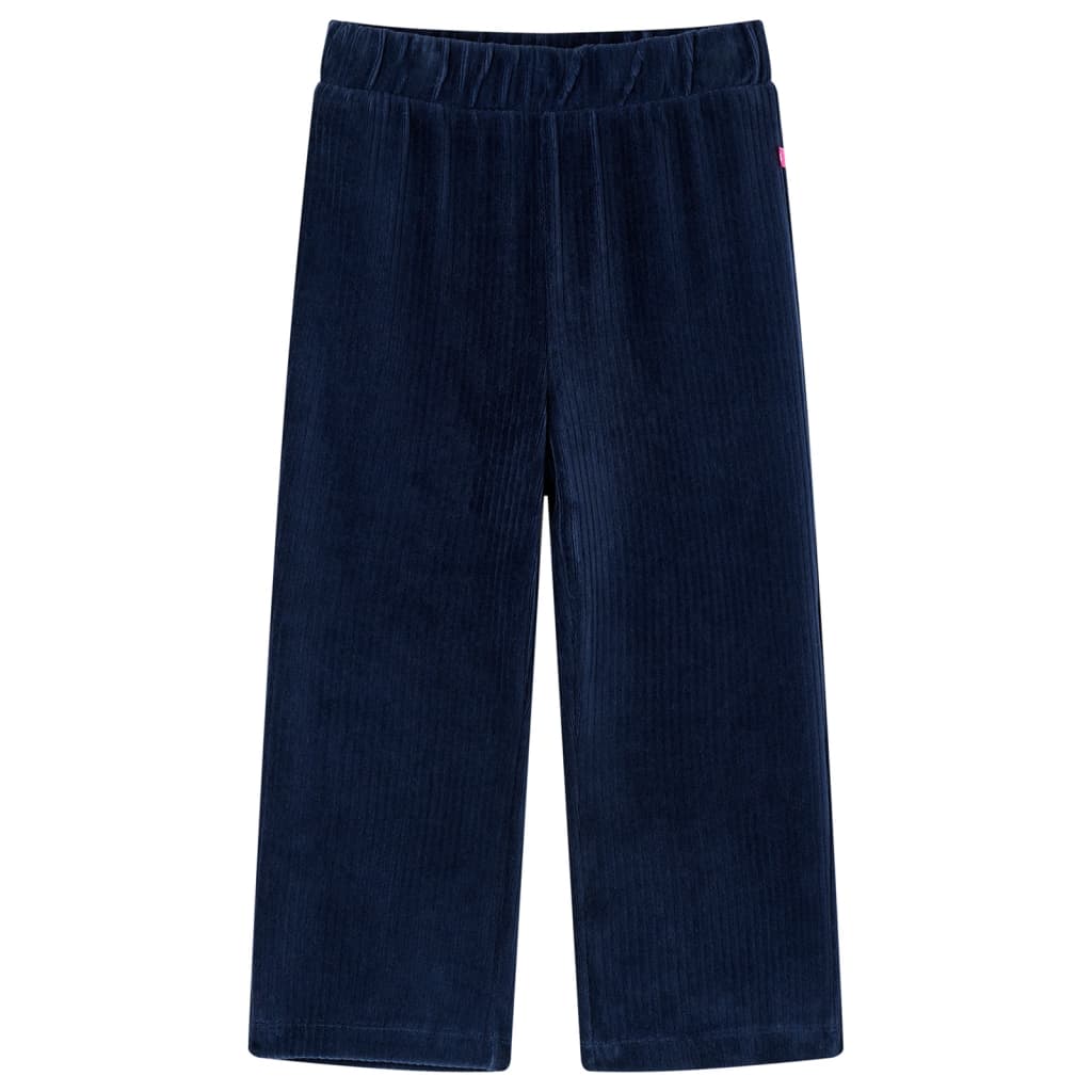 Pantalons pour enfants velours côtelé bleu marine 92