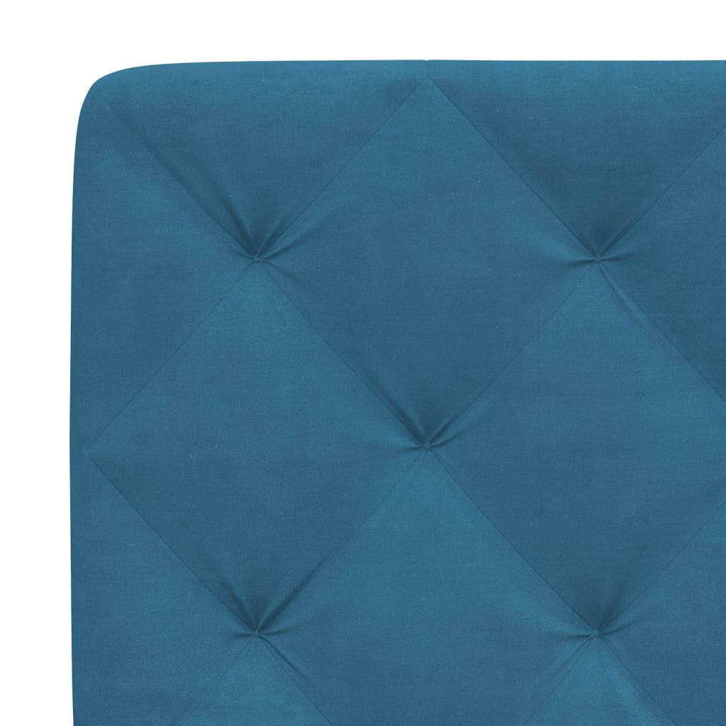 vidaXL Coussin de tête de lit bleu 200 cm velours