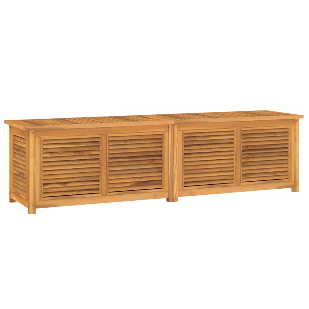 vidaXL Boîte de rangement jardin et sac 200x50x53 cm bois massif teck