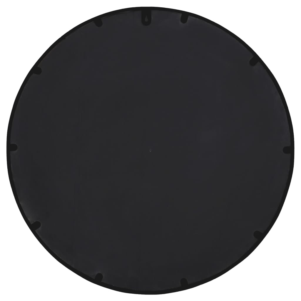 vidaXL Miroir de jardin Noir 40x4 cm Fer Rond utilisation extérieure