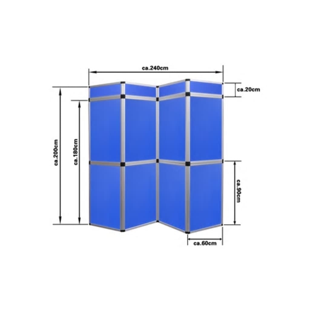 Panneaux d'exposition affichage modulable bleu 240 x 200