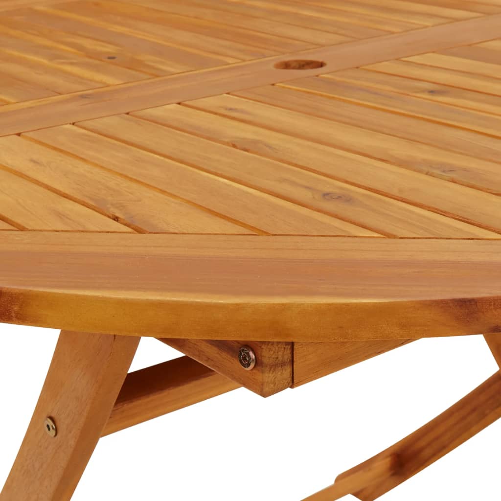 vidaXL Table pliable de jardin 110 cm Bois d'acacia massif