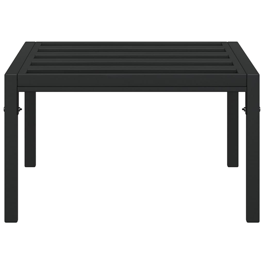 vidaXL Table basse de jardin noir 60x60x35 cm acier