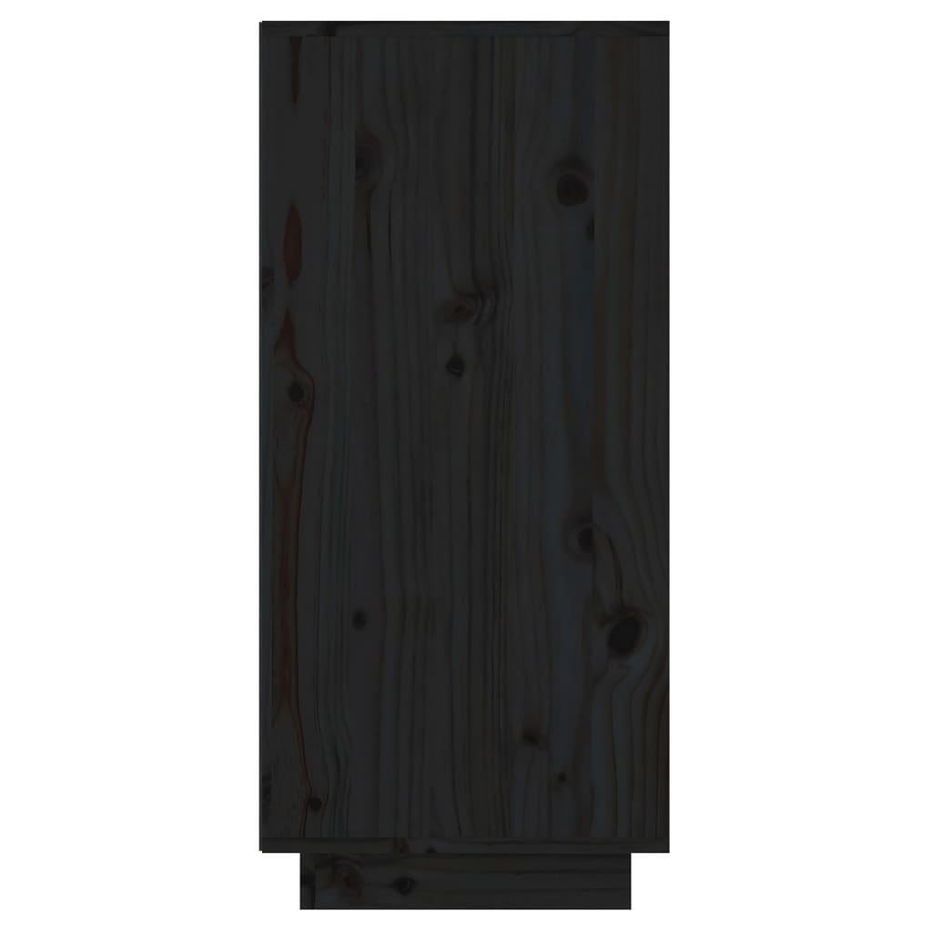 vidaXL Armoire console Noir 60x34x75 cm Bois de pin solide