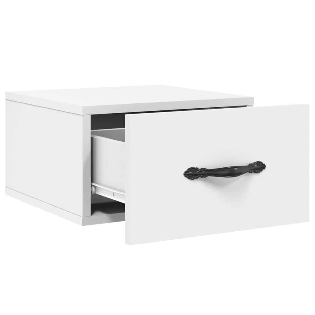 vidaXL Tables de chevet murales 2 pcs blanc 35x35x20 cm