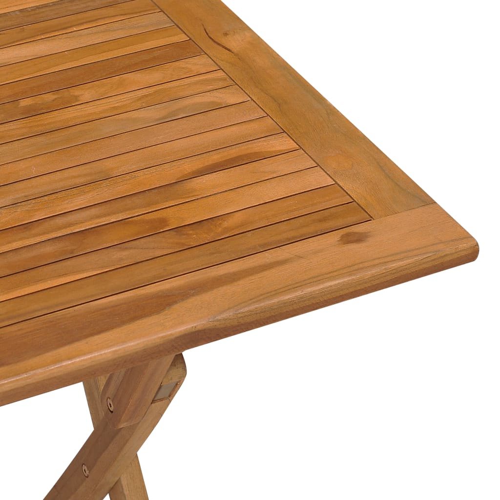 vidaXL Table à dîner pliable de jardin 90x60x75 cm Bois de teck solide