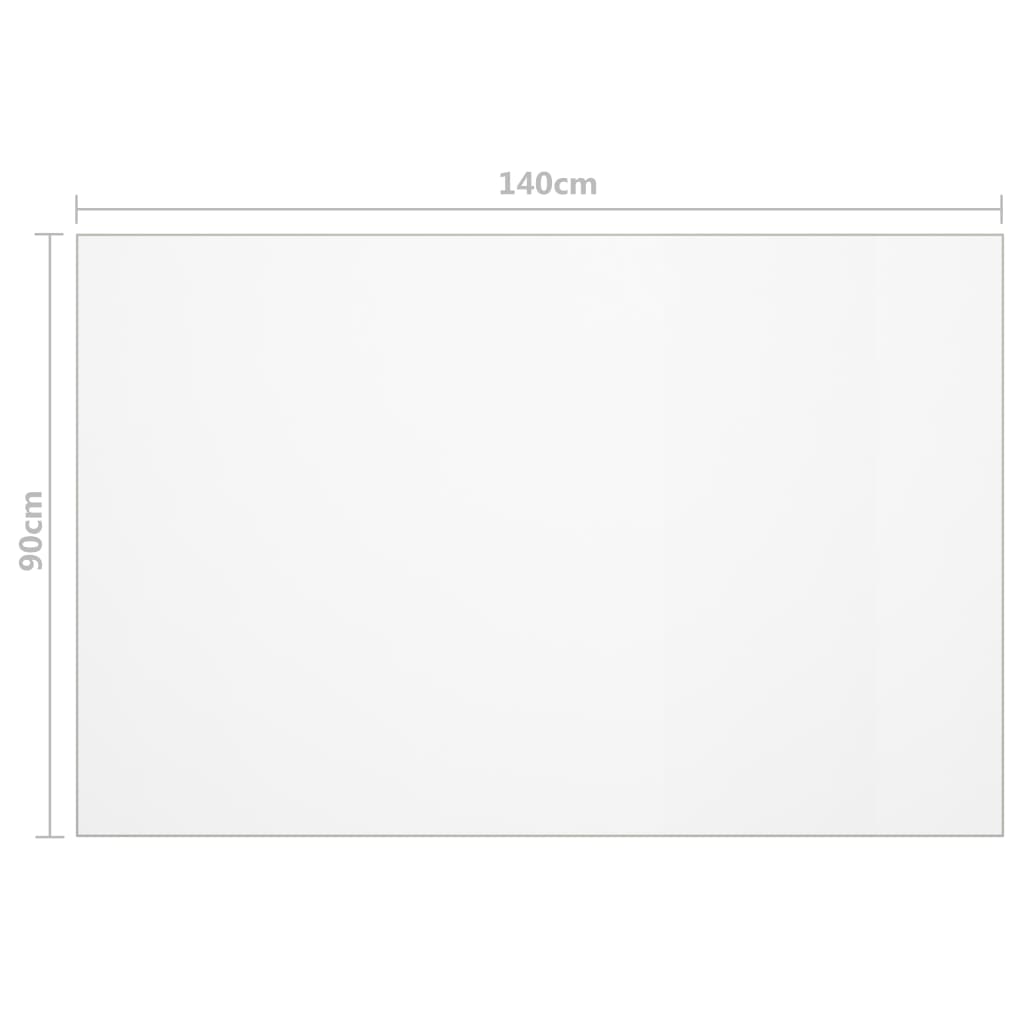 vidaXL Protecteur de table mat 140x90 cm 2 mm PVC