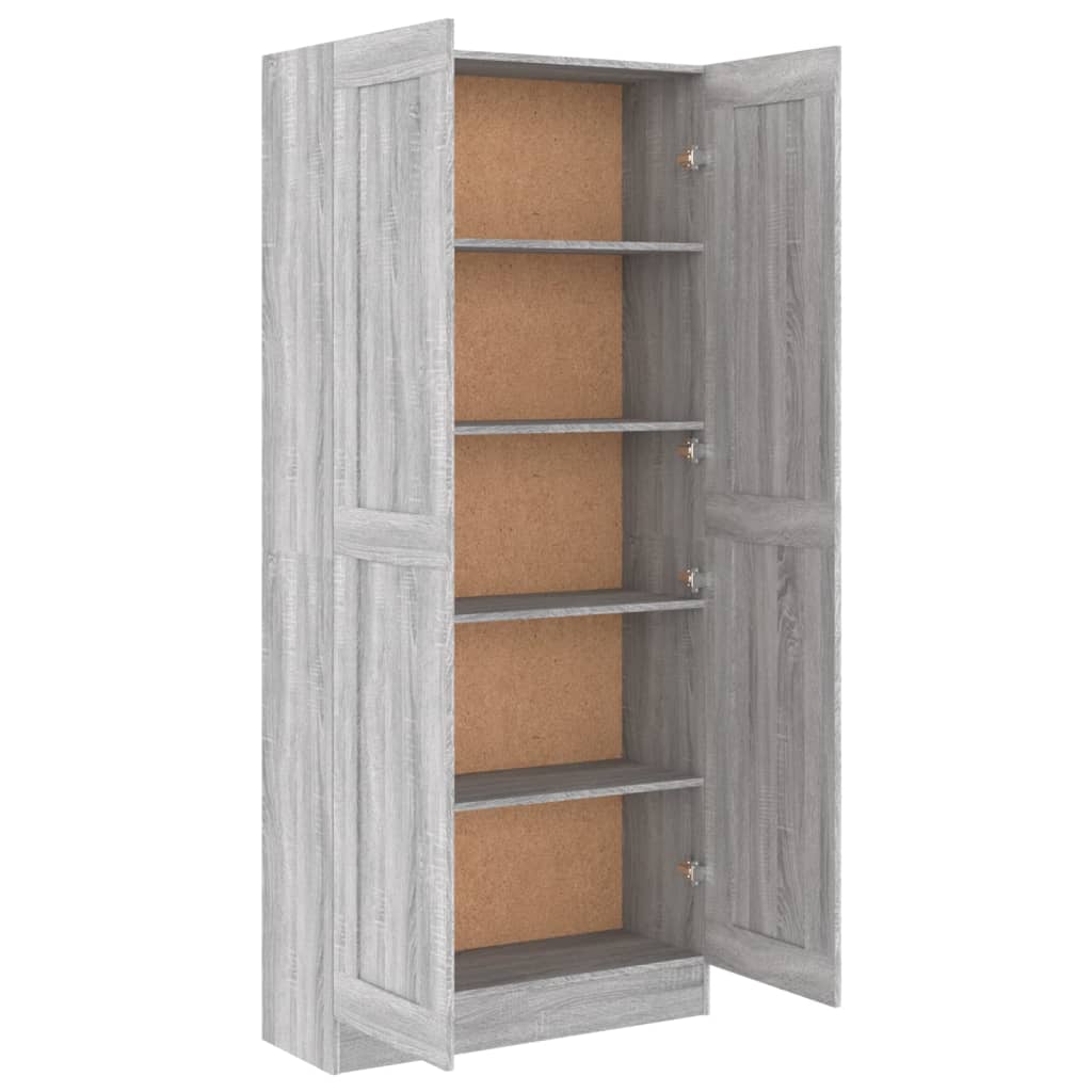 vidaXL Bibliothèque Sonoma gris 82,5x30,5x185,5 cm Bois d'ingénierie