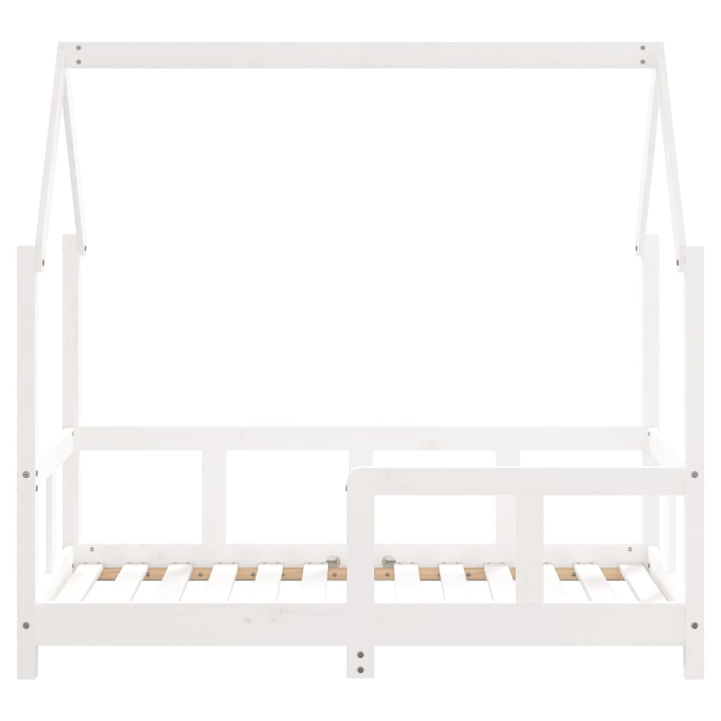 vidaXL Cadre de lit pour enfant blanc 70x140 cm bois de pin massif