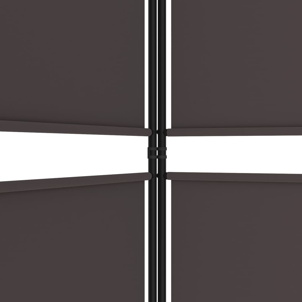 vidaXL Cloison de séparation 5 panneaux Marron 250x220 cm Tissu