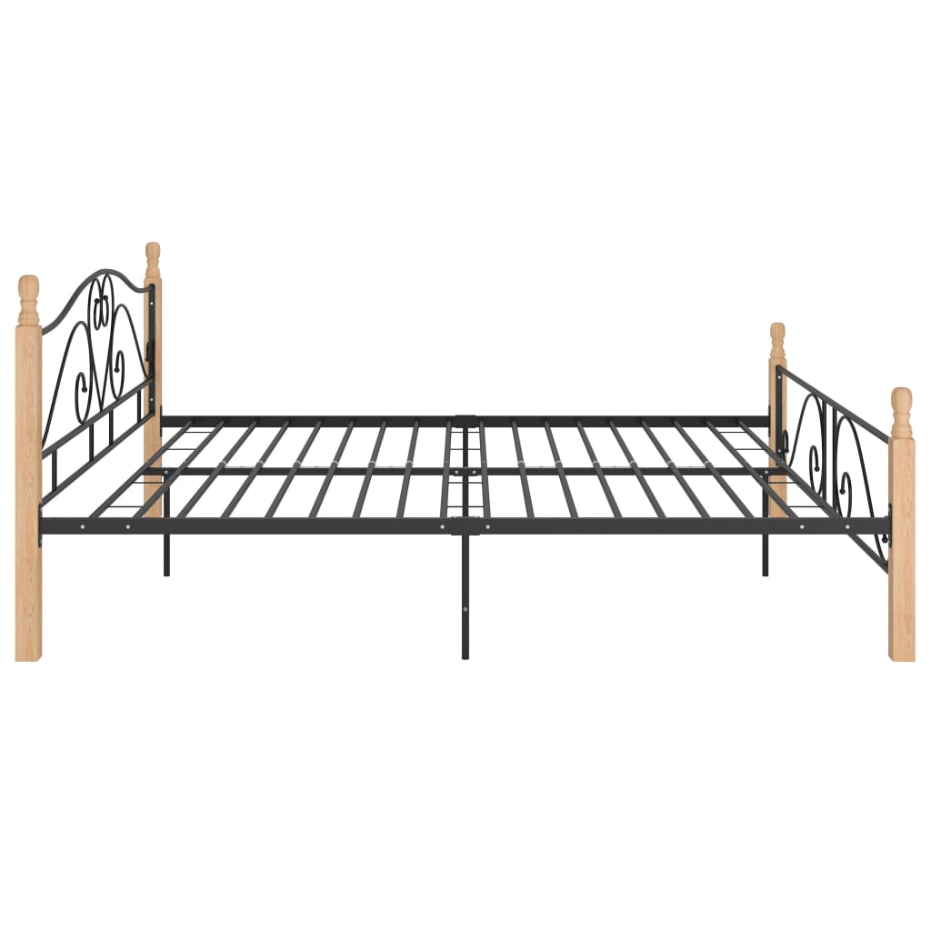 vidaXL Cadre de lit sans matelas noir métal 200x200 cm