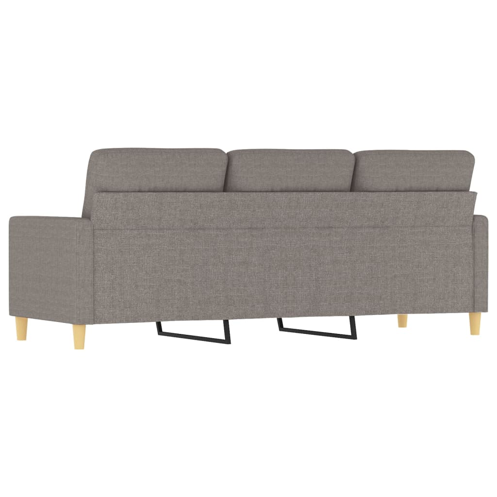 vidaXL Canapé à 3 places Taupe 180 cm Tissu