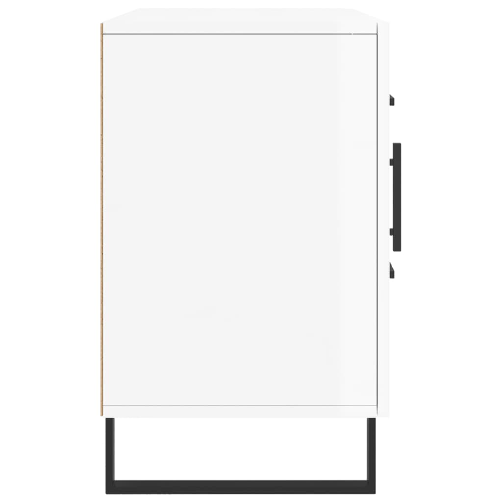 vidaXL Buffet blanc brillant 100x36x60 cm bois d'ingénierie