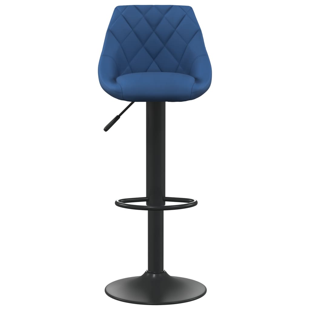 vidaXL Tabourets de bar lot de 2 bleu velours