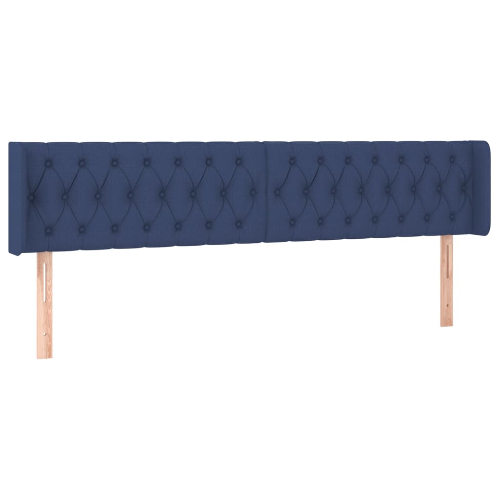 vidaXL Tête de lit à LED Bleu 203x16x78/88 cm Tissu