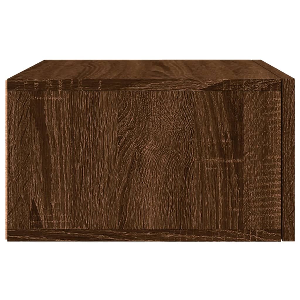 vidaXL Tables de chevet murales 2 pcs chêne marron 35x35x20 cm