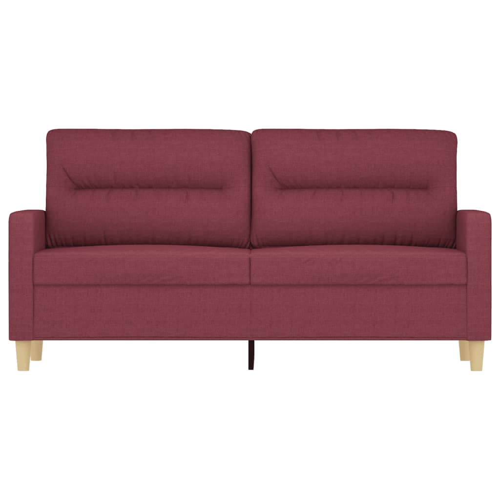 vidaXL Canapé à 2 places Rouge bordeaux 140 cm Tissu