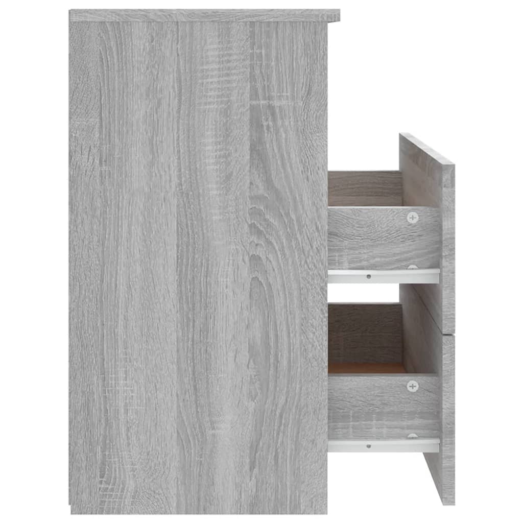 vidaXL Table de chevet Sonoma gris 50x32x60 cm