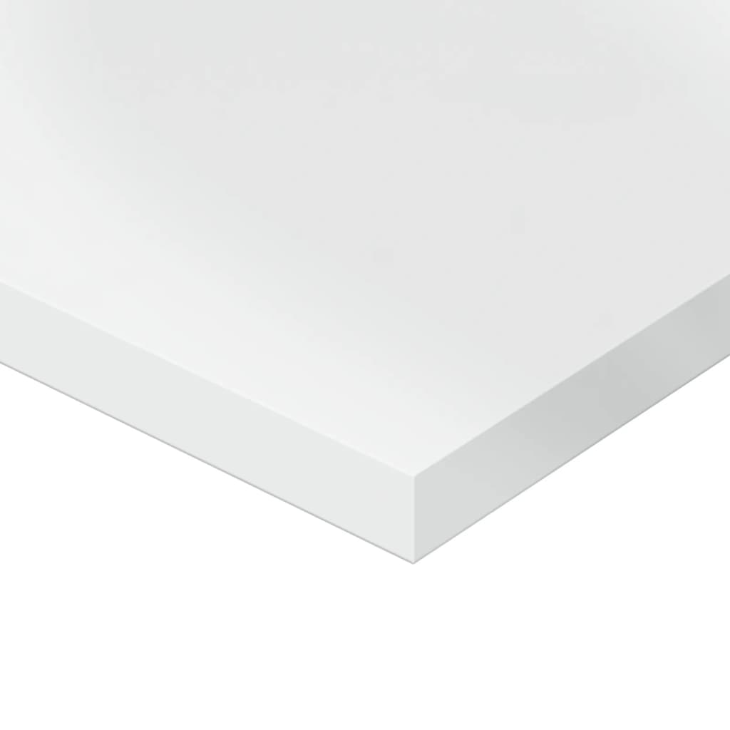 vidaXL Panneaux bibliothèque 4pcs Blanc brillant 40x20x1,5cm Aggloméré