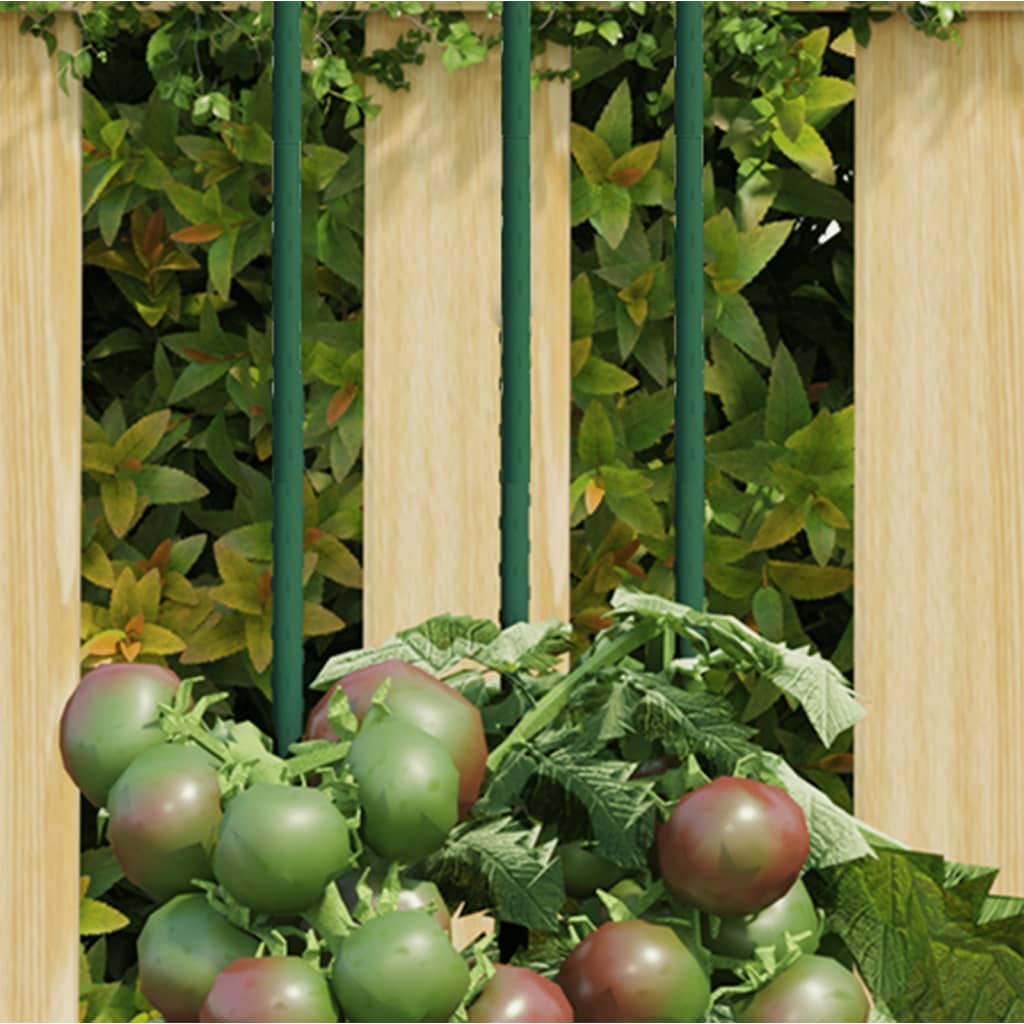 vidaXL Piquets pour plantes de jardin 30 pcs vert 60 cm acier
