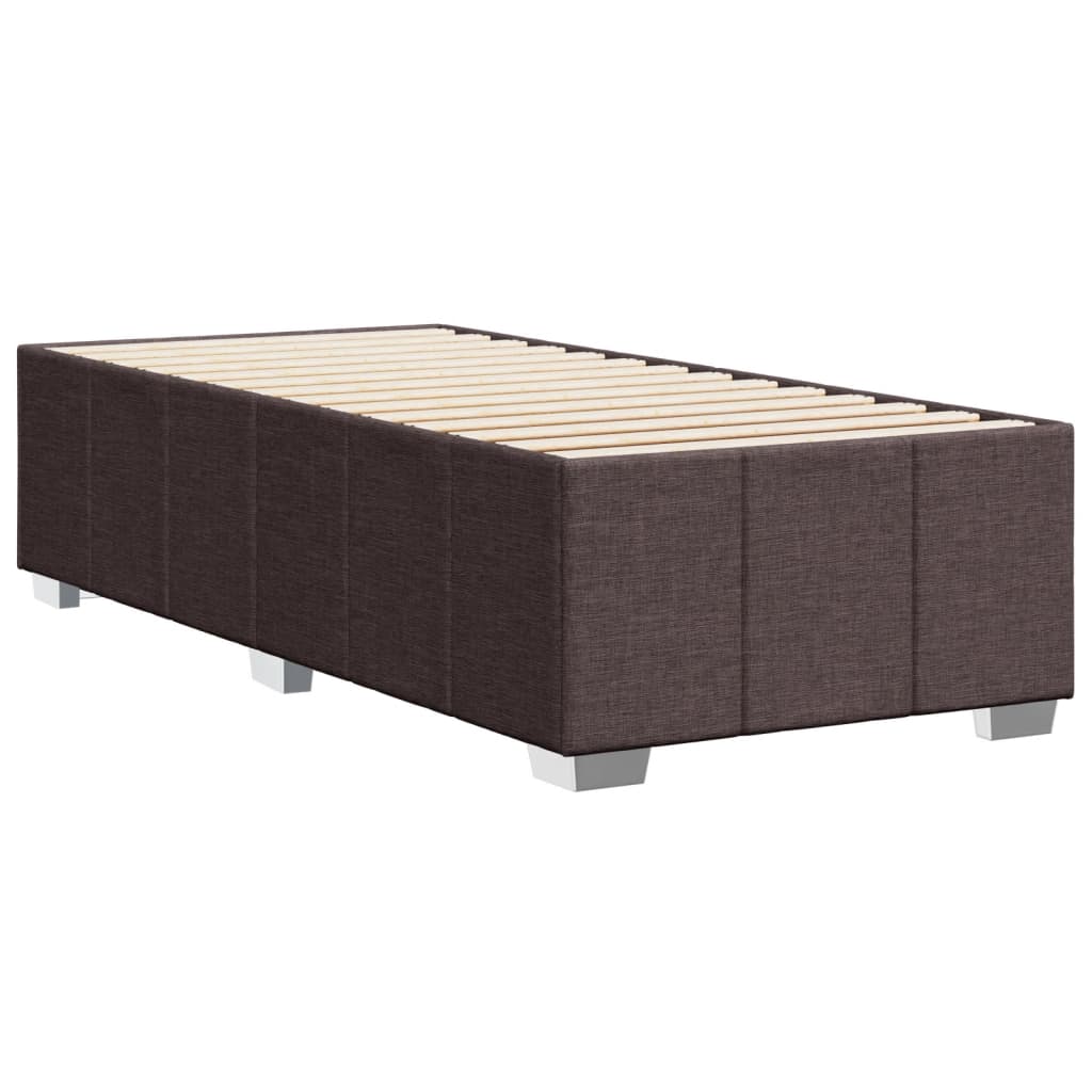 vidaXL Cadre de lit sans matelas marron foncé 100x200 cm tissu