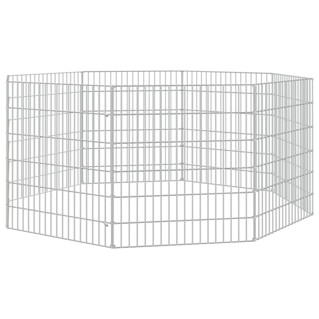 vidaXL Cage à lapin 8 panneaux 54x60 cm Fer galvanisé