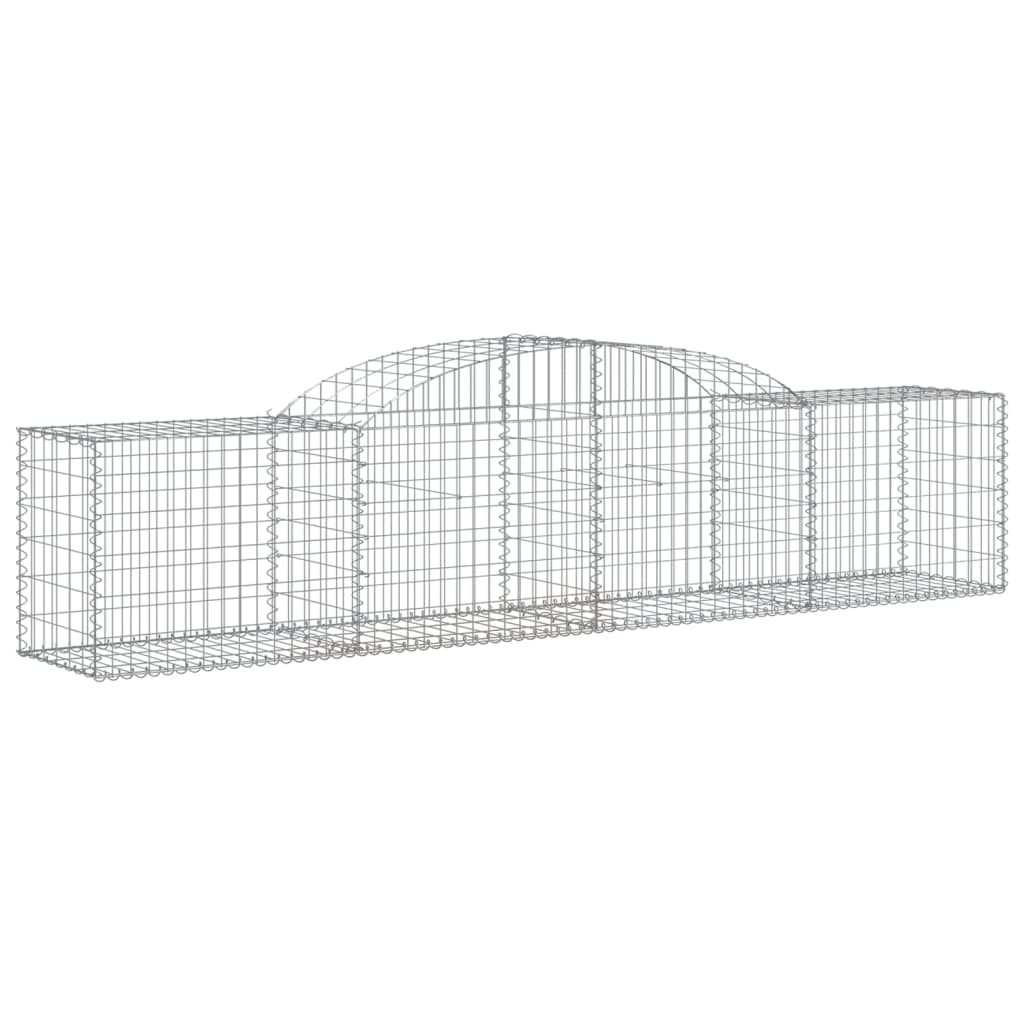 vidaXL Paniers à gabions arqués 9 pcs 300x50x60/80 cm fer galvanisé