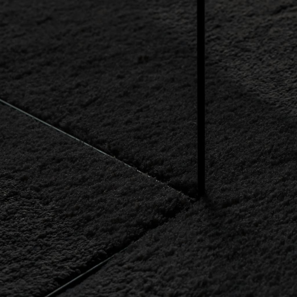 vidaXL Tapis HUARTE à poils courts doux et lavable noir 120x170 cm