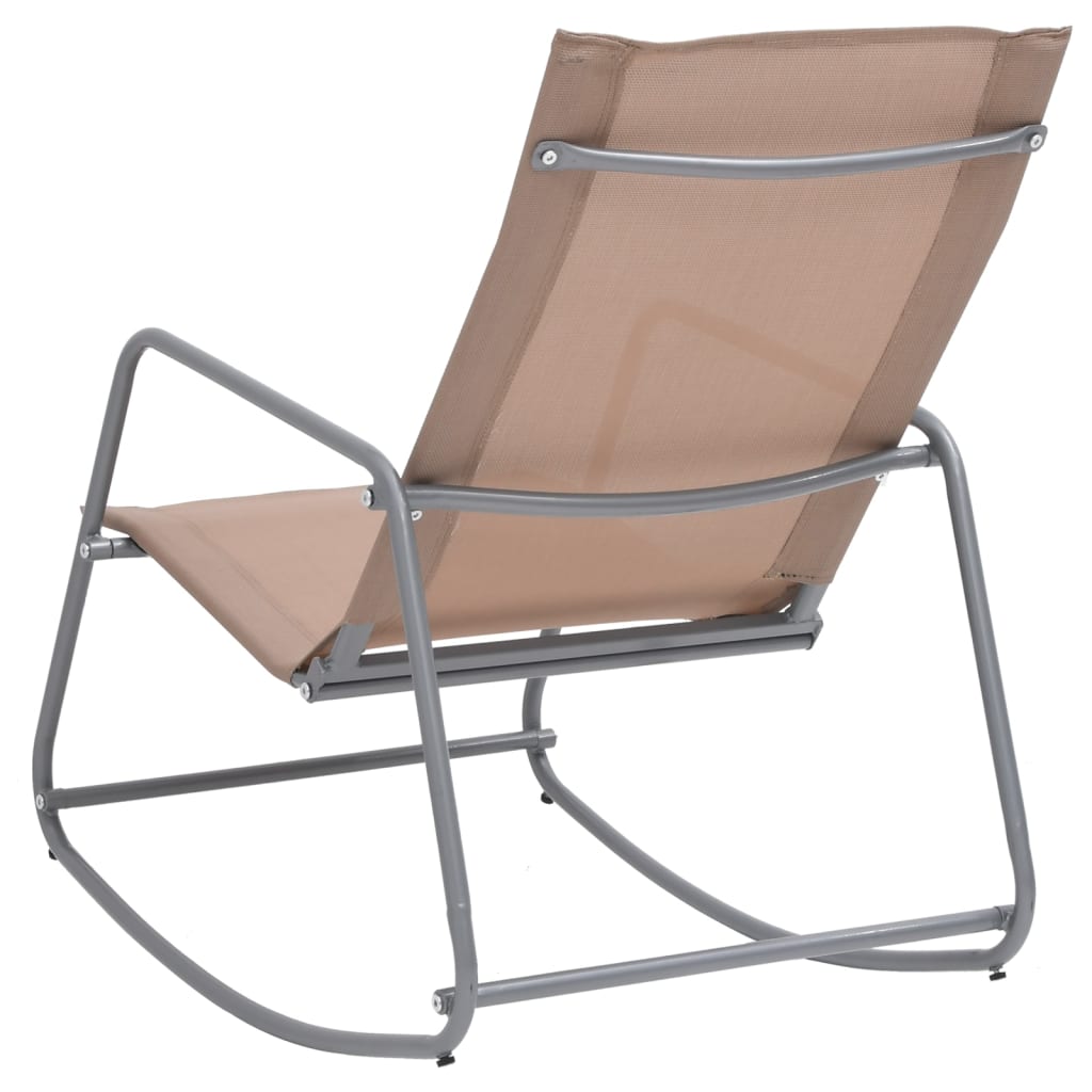 vidaXL Chaise à bascule de jardin Taupe 95x54x85 cm Textilène