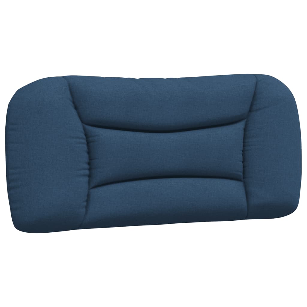 vidaXL Coussin de tête de lit bleu 90 cm tissu