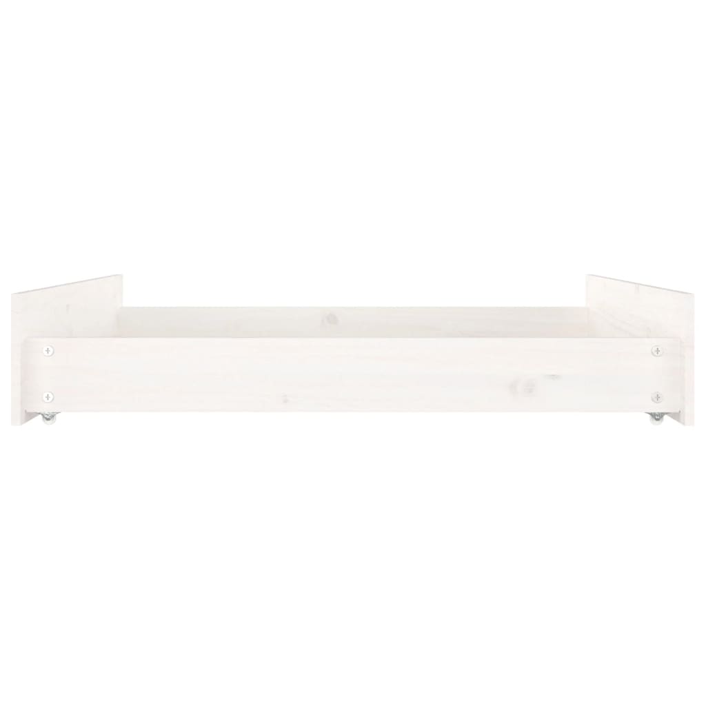 vidaXL Tiroirs de lit 2 pcs blanc Bois de pin massif