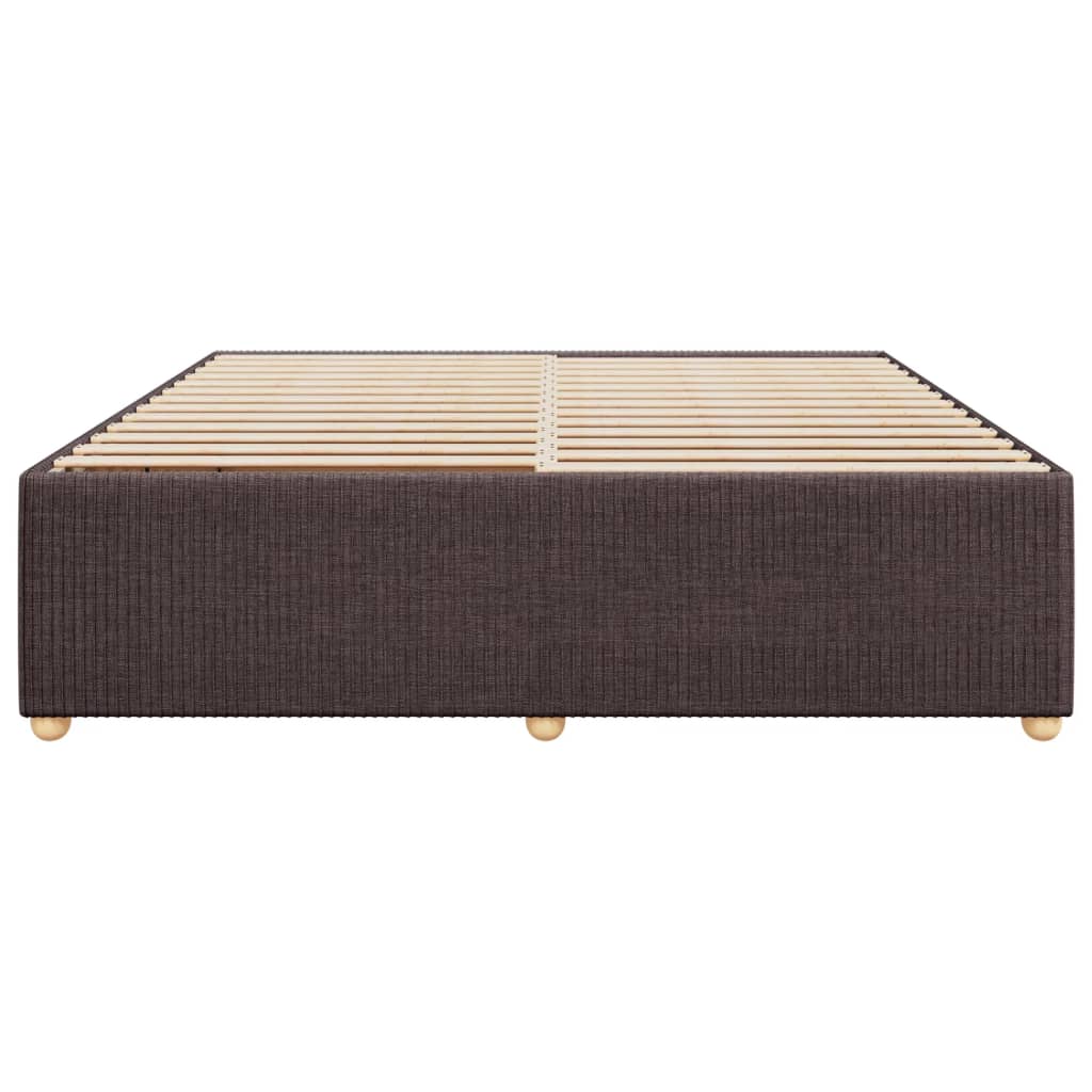 vidaXL Cadre de lit sans matelas marron foncé 180x200 cm tissu