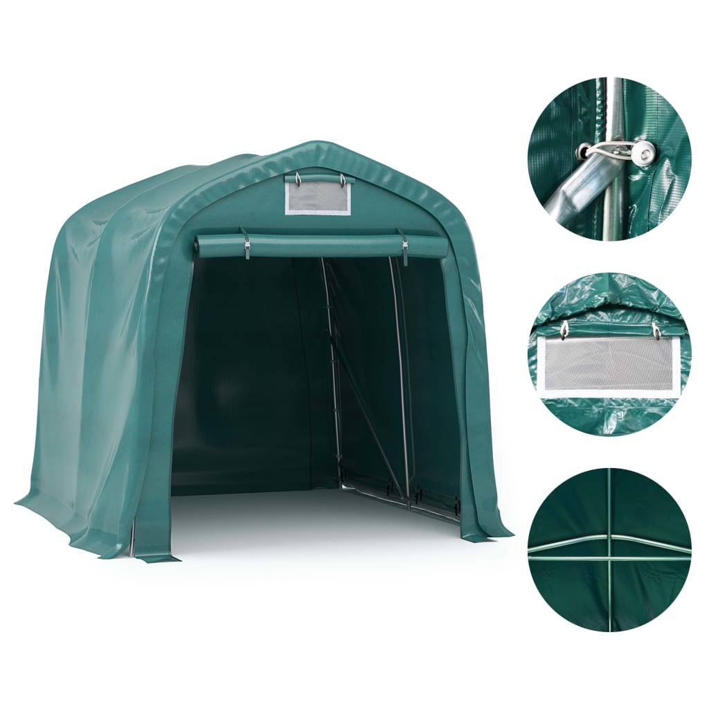 vidaXL Tente de garage PVC 1,6x2,4 m Vert