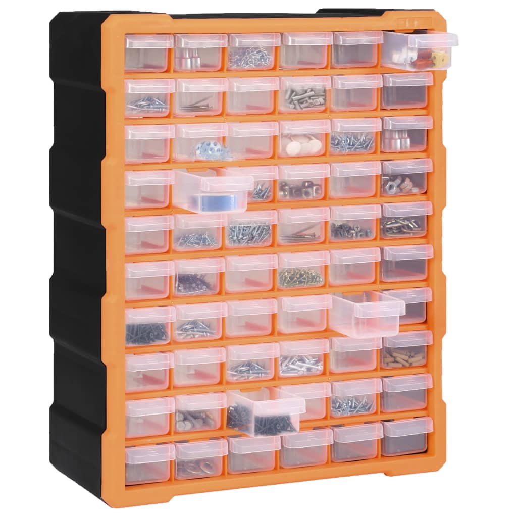 vidaXL Organisateur multi-tiroirs avec 60 tiroirs 38x16x47,5 cm