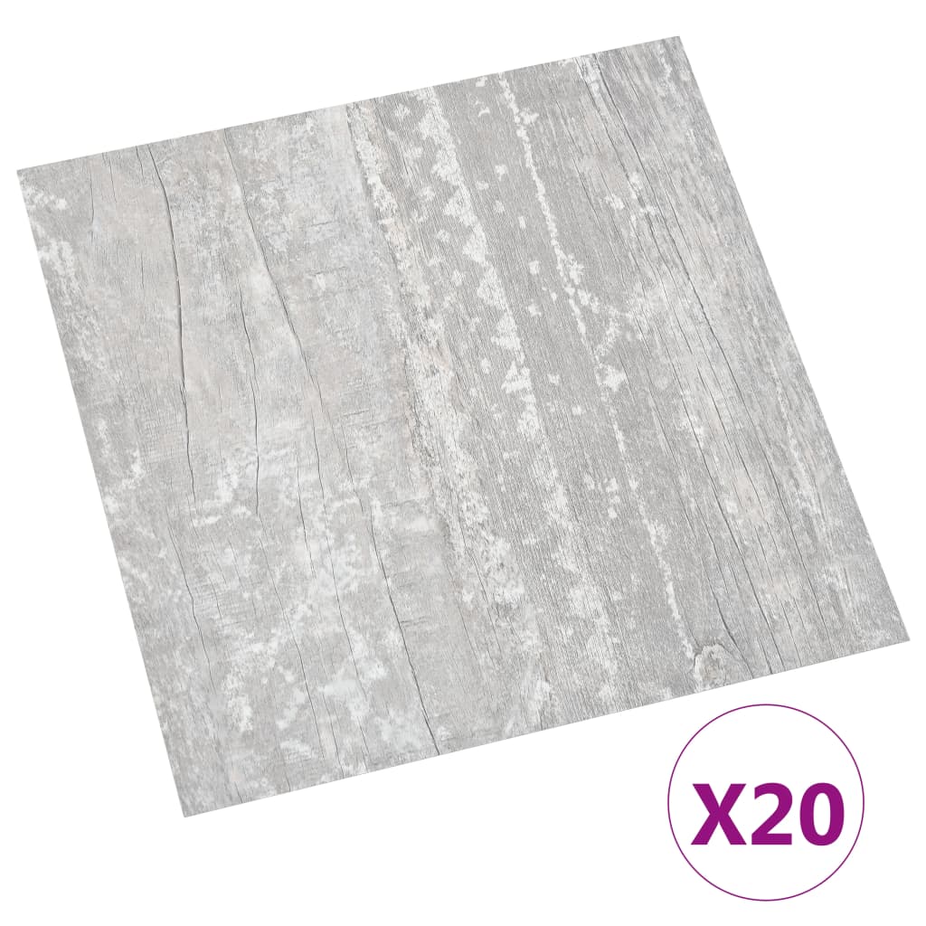 vidaXL Dalles de plancher autoadhésives 20 pcs PVC 1,86 m² gris