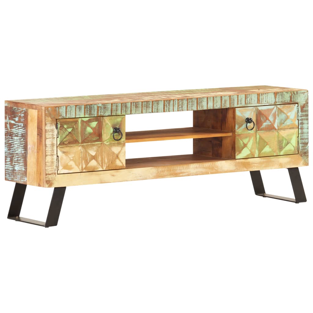 vidaXL Meuble TV 120x30x46 cm Bois de récupération massif