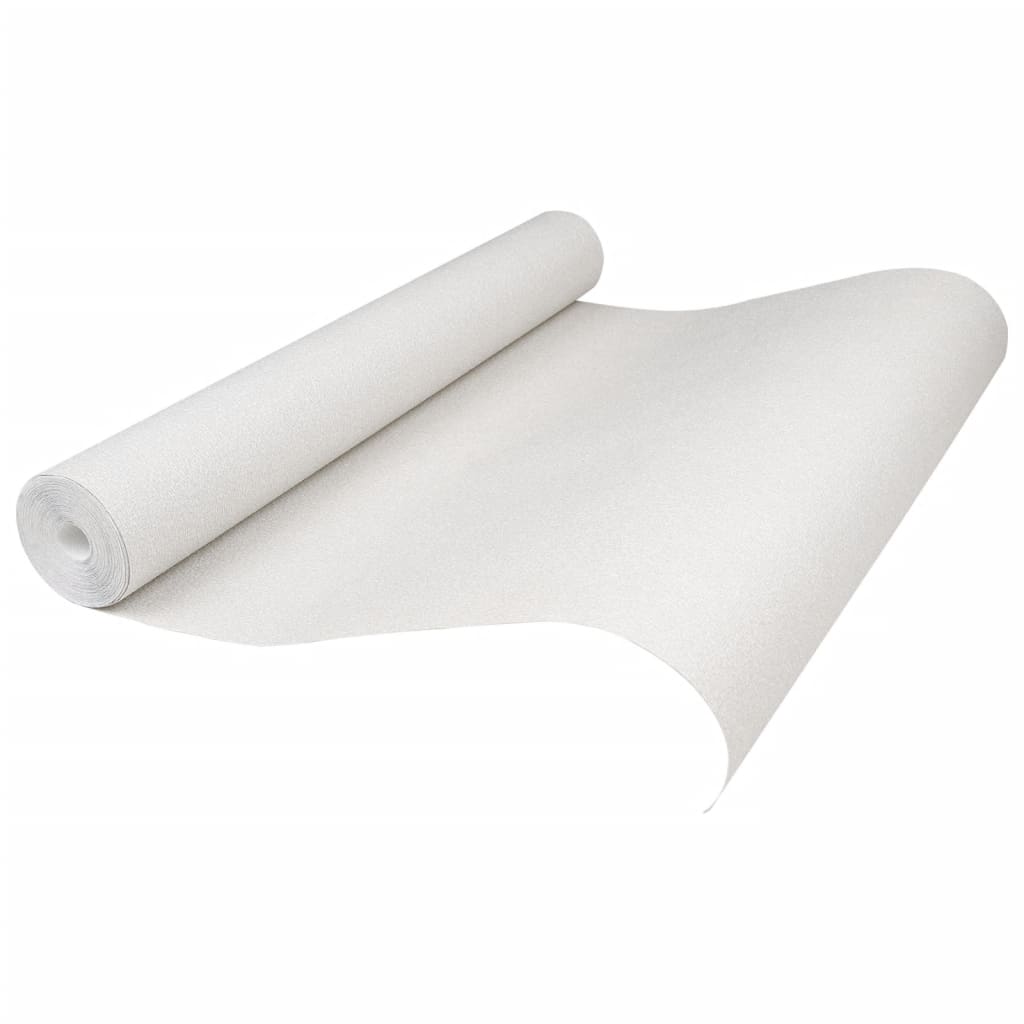 vidaXL Papier peint 3D couleur unie blanc 10x0,53 m non tissé