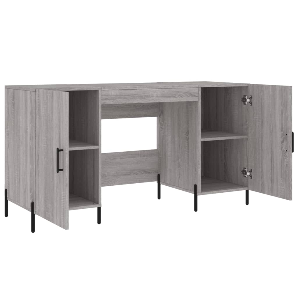 vidaXL Bureau sonoma gris 140x50x75 cm bois d'ingénierie