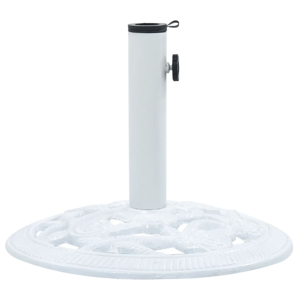 vidaXL Socle de parasol Blanc 9 kg 40 cm Fonte