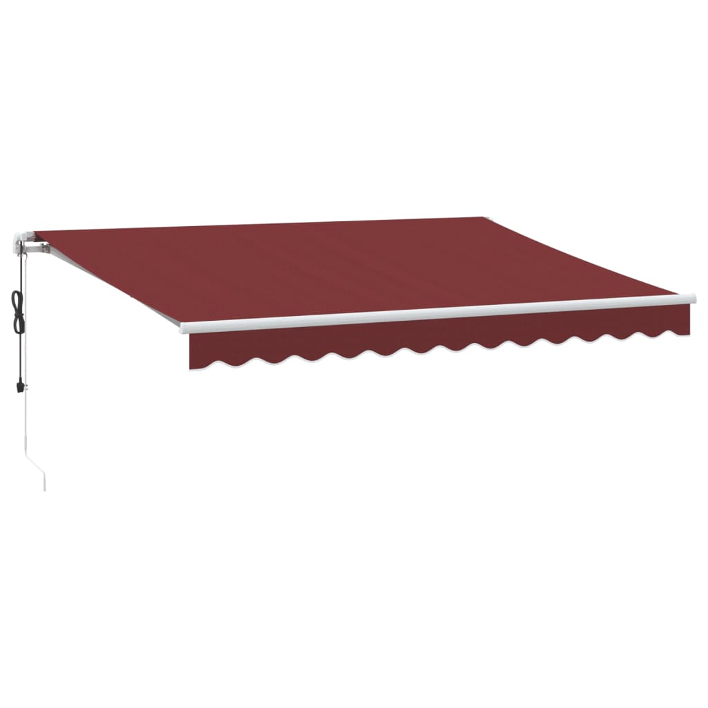 vidaXL Auvent rétractable automatique bordeaux 350x250 cm