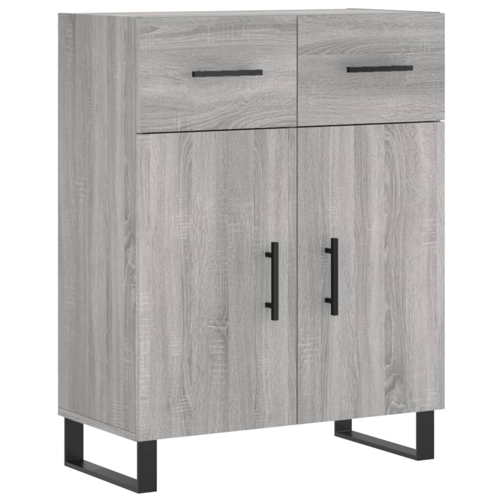 vidaXL Buffet haut Sonoma gris 69,5x34x180 cm Bois d'ingénierie