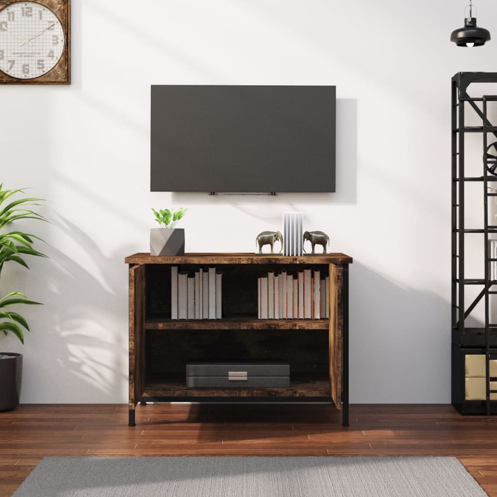 vidaXL Meuble TV avec portes chêne marron 60x35x45cm bois d'ingénierie