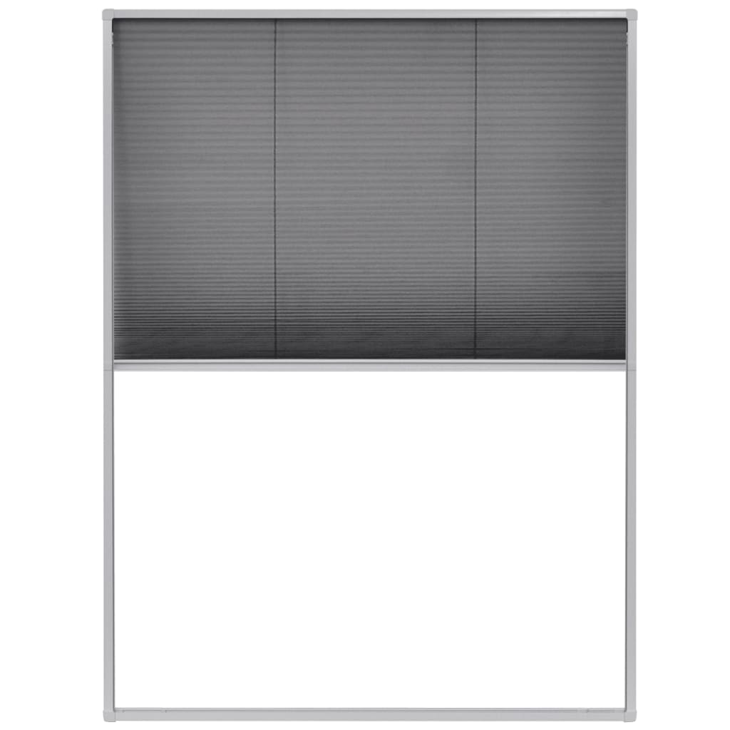 vidaXL Moustiquaire plissée pour fenêtre Aluminium 60 x 80 cm
